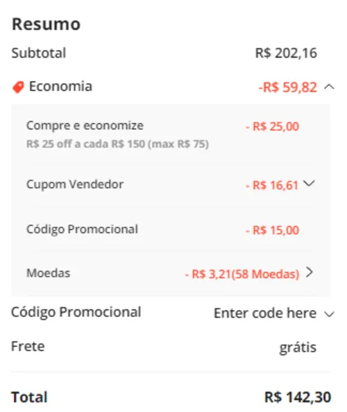 Imagem na descrição da promoção