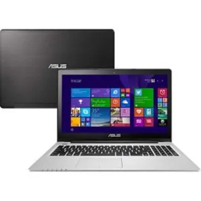 [Americanas] Notebook ASUS S550CA Intel Core i5 8GB 500GB Tela LED 15'' Touchscreen Windows 8 - Preto