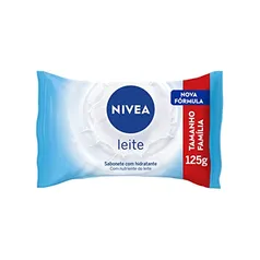 NIVEA Sabonete em Barra Leite 125g - Limpa e cuida da pele, fórmula com proteína do leite