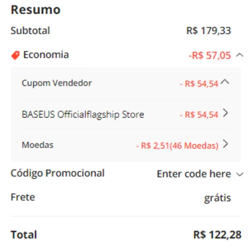 Imagem na descrição da promoção