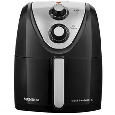 Fritadeira sem Óleo Air Fryer Mondial AFN-50 BI Grand Family Inox 5L Preta