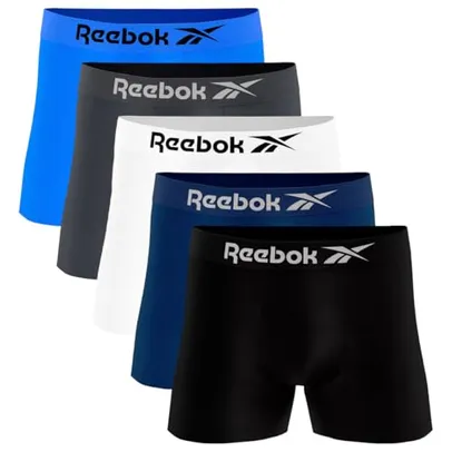 Kit 5 Cuecas Reebok Boxer Classic Microfibra Sortido Tamanho:P;Cor:Sortido