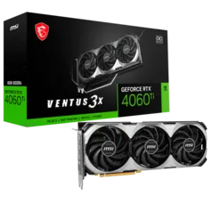 Placa de Vídeo MSI RTX 4060 Ti NVIDIA GeForce Ventus 3X OC, 8GB, GDDR6, DLSS, Ray Tracing,  912-V515