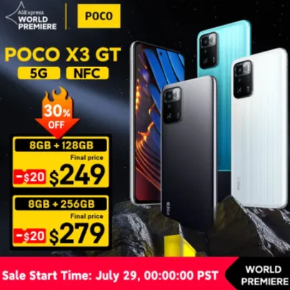 Smartphone POCO X3 GT 8GB 128GB | R$1352