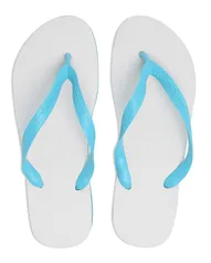 Chinelo Tiras Tradicional Havaianas - Azul Claro/Branco