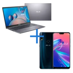 Notebook ASUS M515DA-EJ533T Cinza Escuro + Smartphone ASUS Zenfone Max Pro (M2) 6GB/64GB Black Saphire