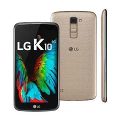 Smartphone LG K10 TV Dourado com 16GB, Dual Chip, Tela de 5.3" HD, 4G, por R$ 598