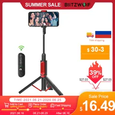 BlitzWolf BW-BS10 Tudo em um bluetooth portátil Selfie Stick | R$112