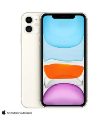 [Prime] iPhone 11 Apple (64GB) Branco, Tela de 6,1", 4G e Câmera de 12 MP