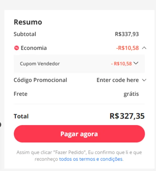 Imagem na descrição da promoção