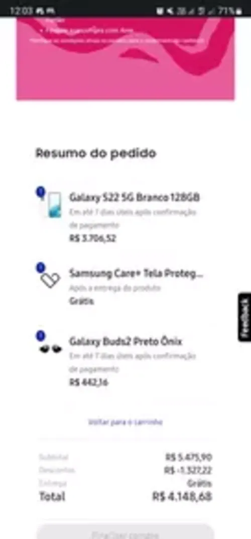 Imagem na descrição da promoção