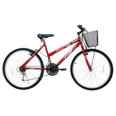 Bicicleta Aro 26 21 Marchas Feminino com Cesta Bella Cairu