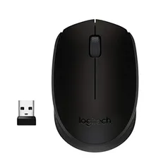 Mouse sem fio Logitech M170 com Design Ambidestro Compacto, Conexão USB e Pilha Inclusa - Preto