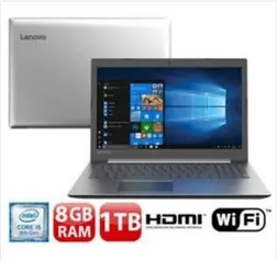 Notebook Lenovo Core i5-8250U 8GB 1TB Tela 15.6” Windows 10 Ideapad 330 - R$2.159