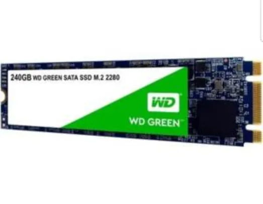 SSD WD Green, 240GB, M.2, Leitura 545MB/s | R$260