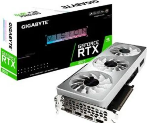 Placa de Video Gigabyte GeForce RTX 3070 Vision OC 8GB GDDR6 256-bit | R$4600