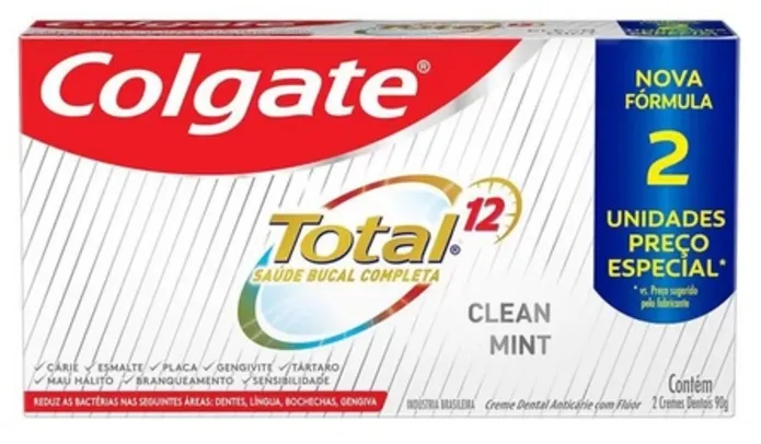 Creme Dental Colgate Total 12 Clean Mint 90g Promo Embalagem Econômica Com 2 Unidades - PanVel Farmácias