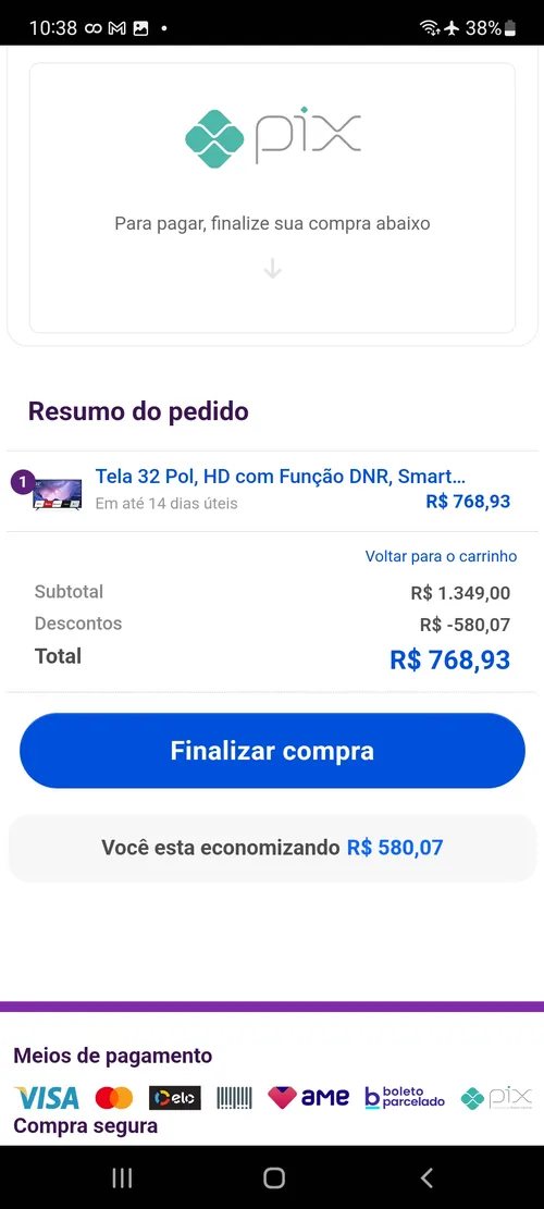 Imagem na descrição da promoção