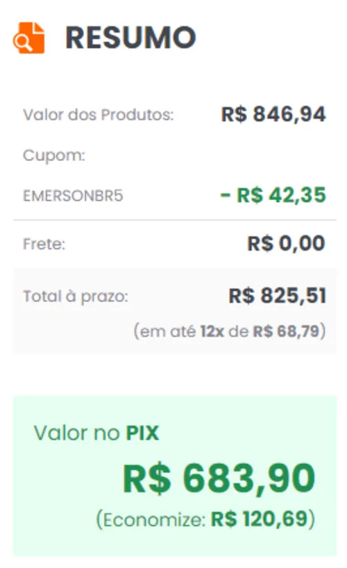 Imagem na descrição da promoção