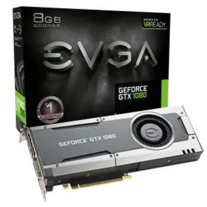 Placa de Vídeo EVGA Geforce GTX 1080 8GB GDDR5X 256Bit