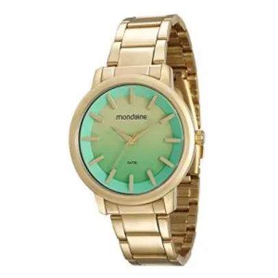 Relógio Visor Verde Degradê Dourado Mondaine | R$159