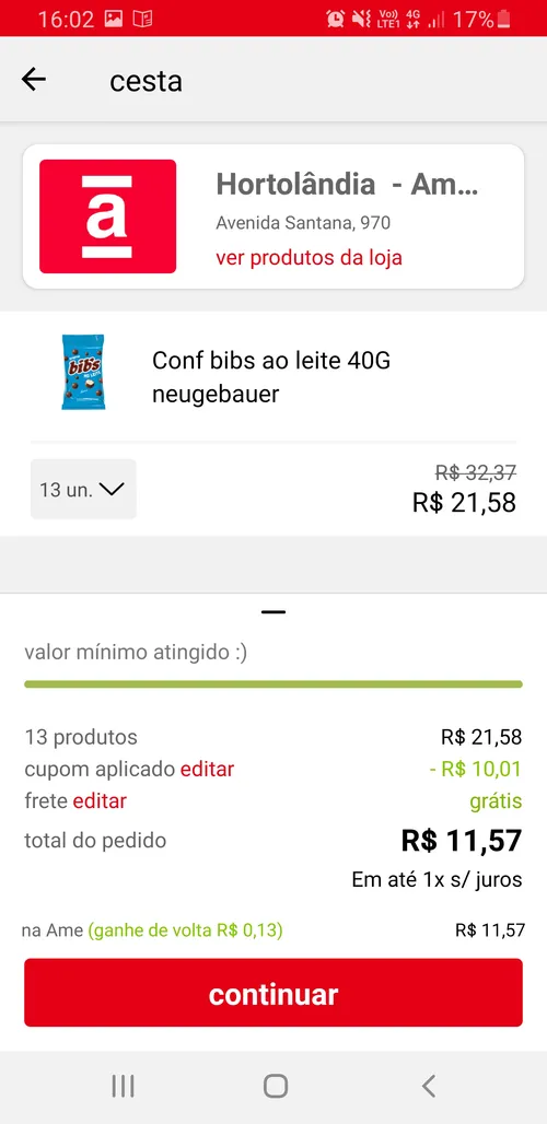 Imagem na descrição da promoção