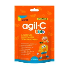 Agil C Kids Sabor Laranja 25 Pastilhas de Goma