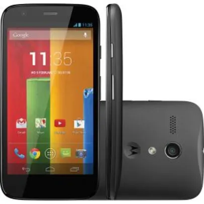 Smartphone Motorola Moto G Single Chip Desbloqueado Android 4.3 Tela 4.5" 8GB 3G Wi Fi Câmera 5MP GPS - Preto