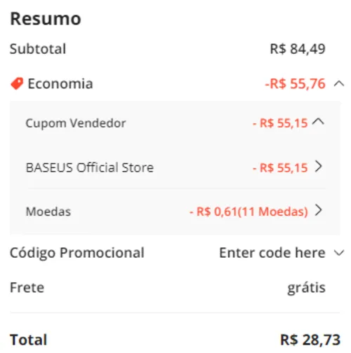 Imagem na descrição da promoção