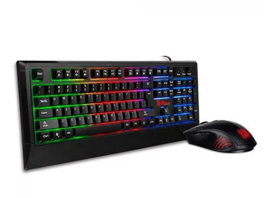 Combo Gamer Thermaltake TT Esports Challenger, Teclado e Mouse, Black, CM-CHC-WLXXPL-PB