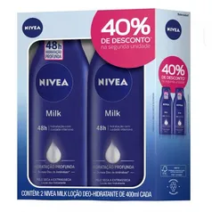 Kit Loção Hidratante Nivea Body Milk com 2 Unidades