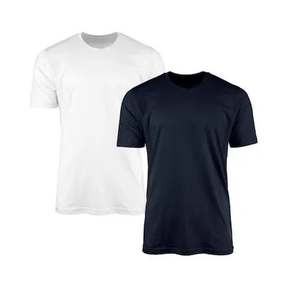 Kit 2 Camisetas AMGK Masculina Lisa Básica 100% Algodão