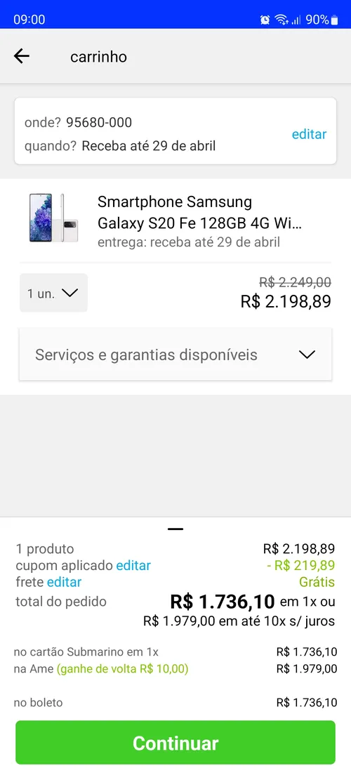 Imagen na descrição da promoção