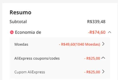 Imagem na descrição da promoção