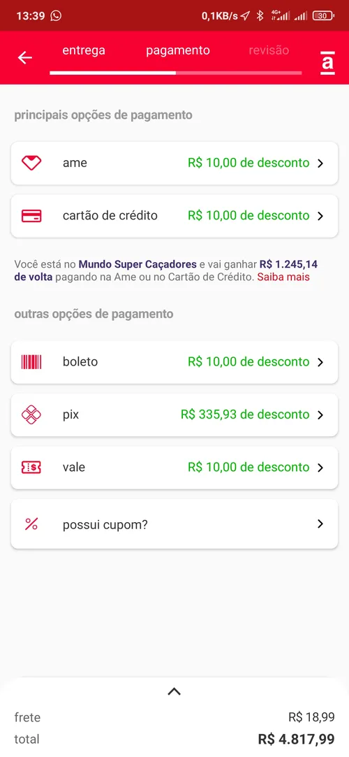 Imagem na descrição da promoção