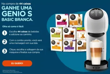 Compre 44 caixas e ganhe uma Máquina Genio S Basic Branca 110 ou220. INFO na descrição.