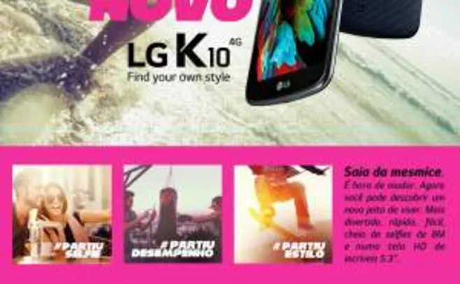 [Fastshop] Smartphone LG K10 Por R$649