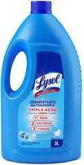 Desinfetante Líquido Lysol Líquido Pureza do Algodão 3L, Lysol, Azul