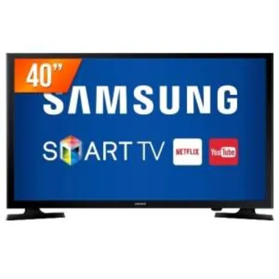 [Mega Mamute] Smart TV LED 40" Samsung Full HD 2 HDMI 1 USB Wi-Fi Integrado Conversor Digital UN40J5200 por R$ 1599