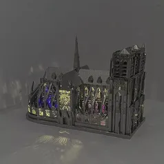 Notre Dame De Paris 3D Montável em Aluminio