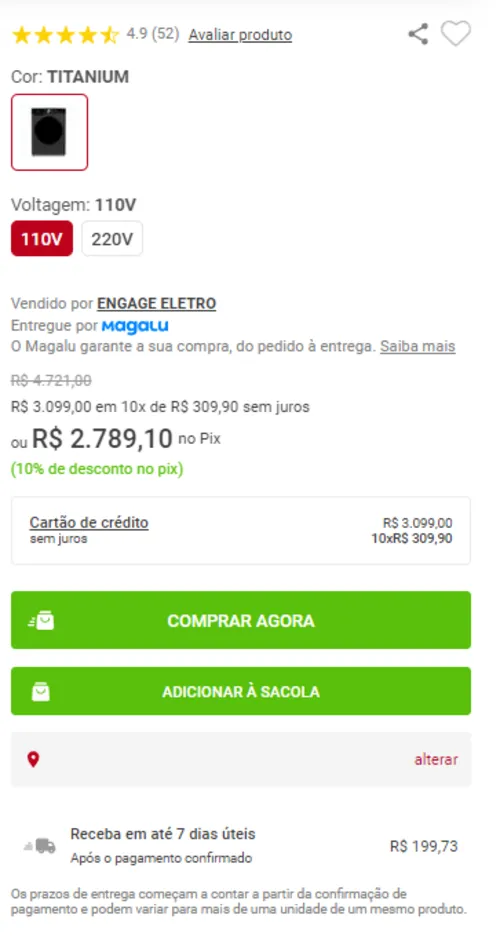 Imagem na descrição da promoção