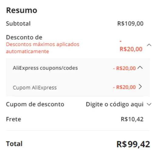 Imagem na descrição da promoção