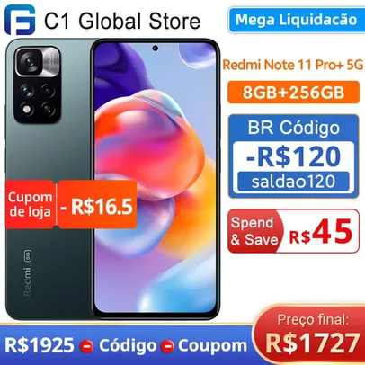 Smartphone Xiaomi Redmi Note 11 Pro+ 5g Global Version 128/256gb Dimensity 920 Amo