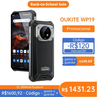 Oukitel wp19 áspero visão noturna smartphone, telefone celular, telefone 