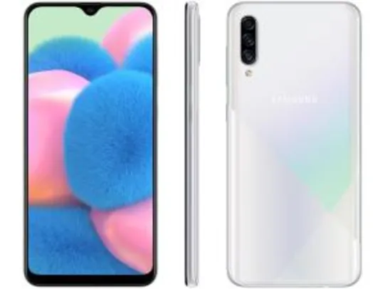 Smartphone Samsung Galaxy A30s 64GB Branco 4G | R$1.259