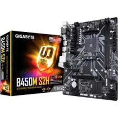 Placa-Mãe Gigabyte B450M S2H, AM4, mATX, DDR4