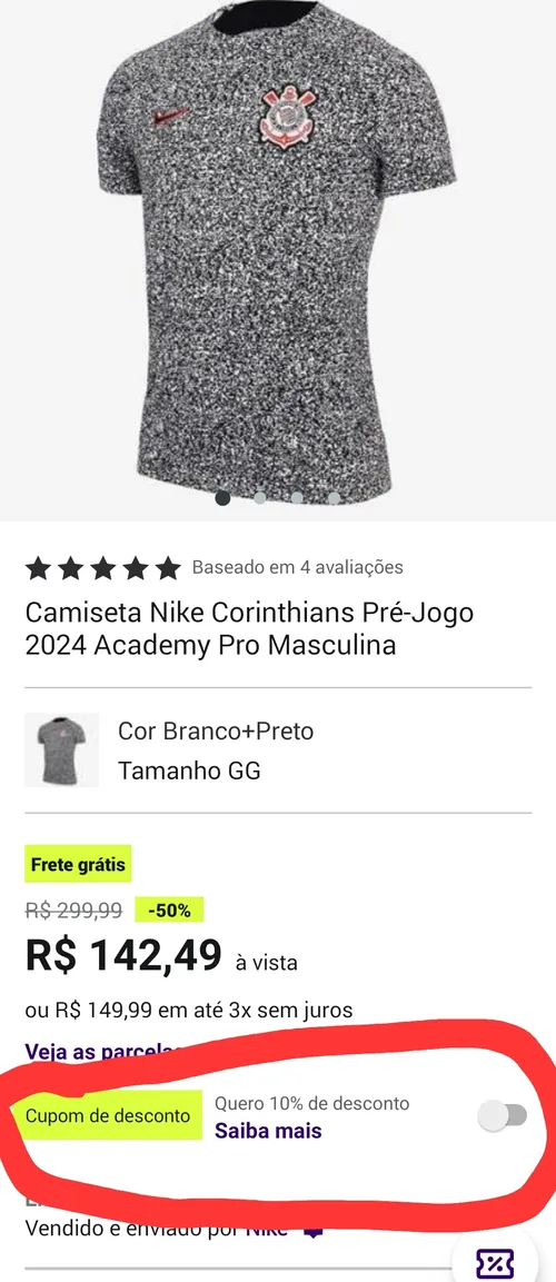 Imagem na descrição da promoção