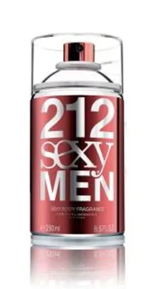 Body spray carolina herrera 212 sexy men masculino 250ml único - 250 ml R$128