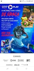 Compre pelo app Das casas bahia e recema 3 meses Paramount play