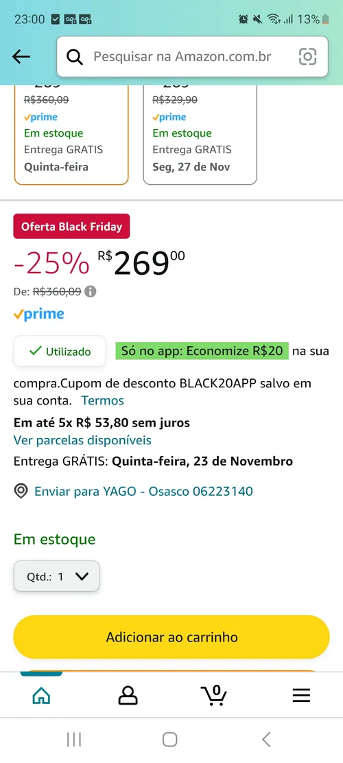 Imagem na descrição da promoção